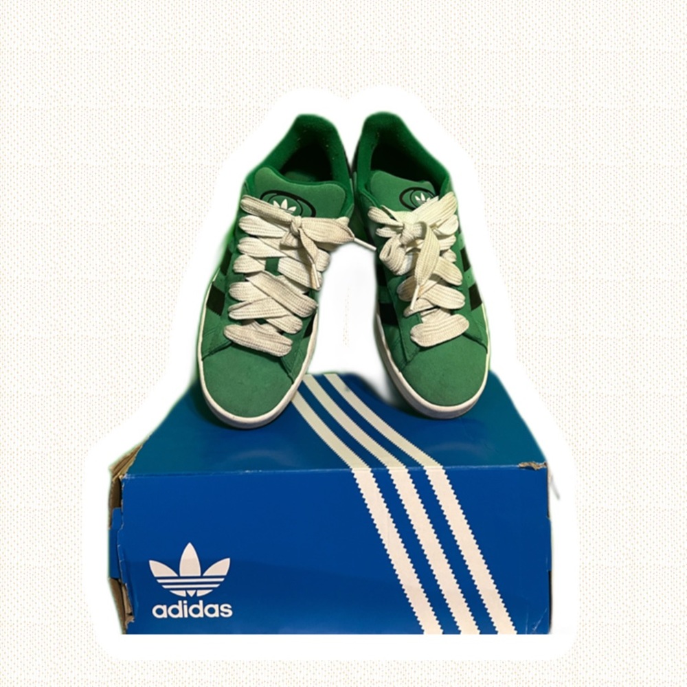 Green adidas campus